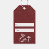 Kleur Bewerkbare Chalk Branch Gift Labels | Verpak Cadeaulabel (Achterkant)