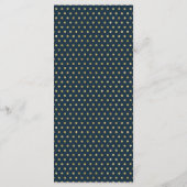 Kleur Bewerkbare Faux Gold Leaf Bruiloft Menu Kaar (Achterkant)