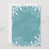 Kleur bewerkbare Floral Spring bruiloft uitnodigin Kaart (Achterkant)