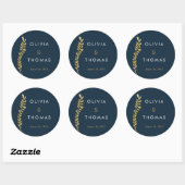 Kleur Bewerkbare Gouden Blad Sticker, Favor Sticke Ronde Sticker (Vel)