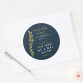 Kleur Bewerkbare Gouden Blad Sticker, Favor Sticke Ronde Sticker (Envelop)