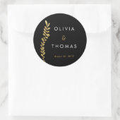 Kleur Bewerkbare Gouden Blad Sticker, Favor Sticke Ronde Sticker (Tas)