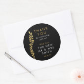 Kleur Bewerkbare Gouden Blad Sticker, Favor Sticke Ronde Sticker (Envelop)