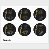 Kleur Bewerkbare Gouden Blad Sticker, Favor Sticke Ronde Sticker (Vel)