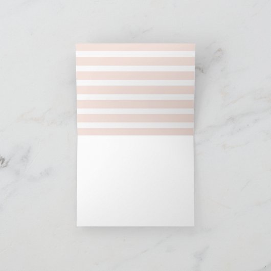 Kleur bewerkbare minimalistische moderne bruiloft  bedankkaart (Binnen)