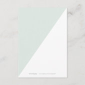 Kleur bewerkbare minimalistische moderne bruiloft  notitiekaartje (Achterkant)