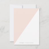 Kleur bewerkbare minimalistische moderne trouwweds bedankkaart (Achterkant)