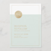 Kleur bewerkbare moderne huwelijksontvangstkaart informatiekaartje (Voorkant)