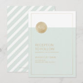 Kleur bewerkbare moderne huwelijksontvangstkaart informatiekaartje (Voorkant / Achterkant)