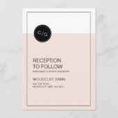 Kleur bewerkbare moderne huwelijksontvangstkaart informatiekaartje (Voorkant)