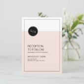 Kleur bewerkbare moderne huwelijksontvangstkaart informatiekaartje (Staand voorkant)