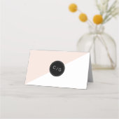 Kleur bewerkbare roze minimalistische moderne plaa plaatskaartje (Achterkant)