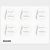 Kleur Bewerkbare Silver Leaf Sticker, Favor Sticke Ronde Sticker (Vel)