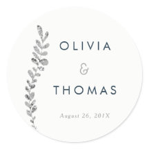 Kleur Bewerkbare Silver Leaf Sticker, Favor Sticke