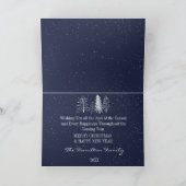 Kleur bewerkbare Snowy Chalk Trees niet-foto Feestdagen Kaart (Binnen)