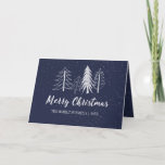 Kleur bewerkbare Snowy Chalk Trees niet-foto Feestdagen Kaart<br><div class="desc">Kleurbewerkbare achtergrond met handgetekende krijgswinterbomen en sneeuw,  'Merry Kerstmis'-script in wit,  gevouwen wenskaart.</div>