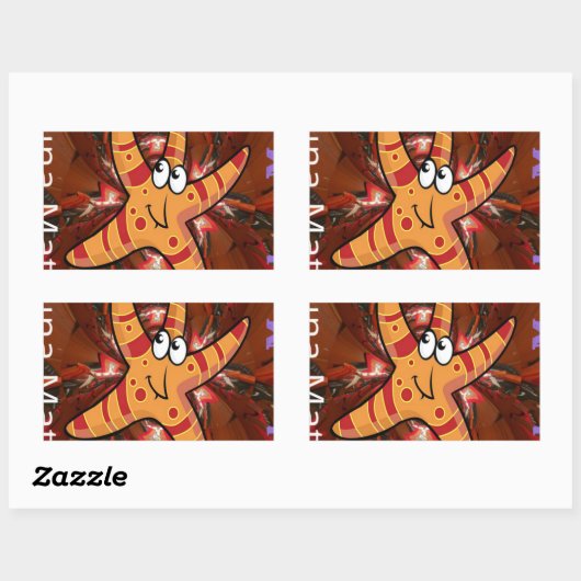 Kleur bij uitvoering rechthoekige sticker (Vel)