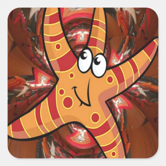 Kleur bij uitvoering vierkante sticker (Voorkant)