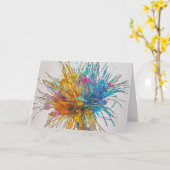 Kleur blast party verjaardag confetti vieren kaart (Gele Bloem)