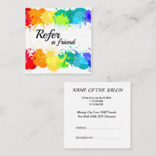 Kleur blast Rainbow vibrant Referral Kaart