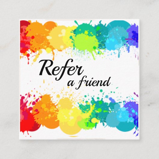 Kleur blast Rainbow vibrant Referral Kaart (Voorkant)