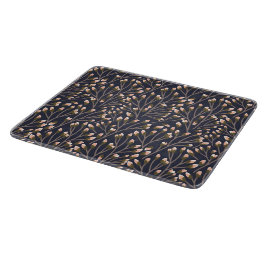 Kleur blauw botanisch patroon in vintage stijl kni snijplank