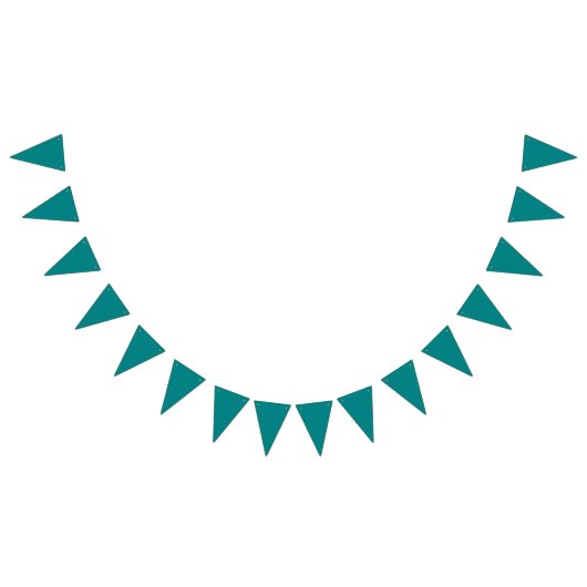 kleur blauwgroen vlaggetjes (Alle)