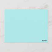 kleur bleke turquoise briefkaart (Achterkant)