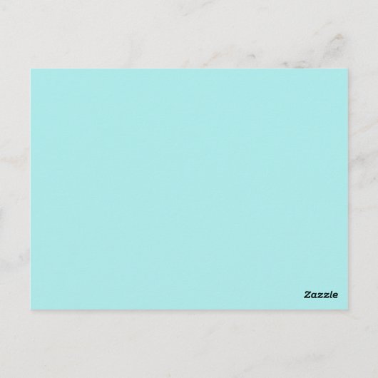 kleur bleke turquoise briefkaart (Achterkant)