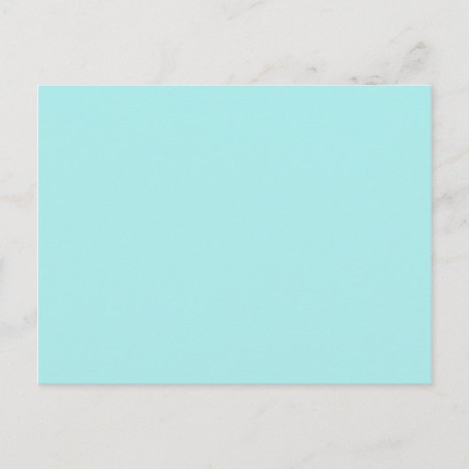 kleur bleke turquoise briefkaart (Voorkant)