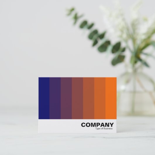 Kleur Blend - Donkerblauw naar Sinaasappel Visitekaartje (Staand voorkant)
