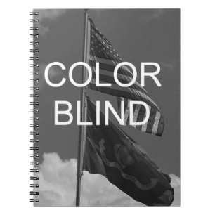 Kleur Blind grijswaardenvlaggen Notitieboek