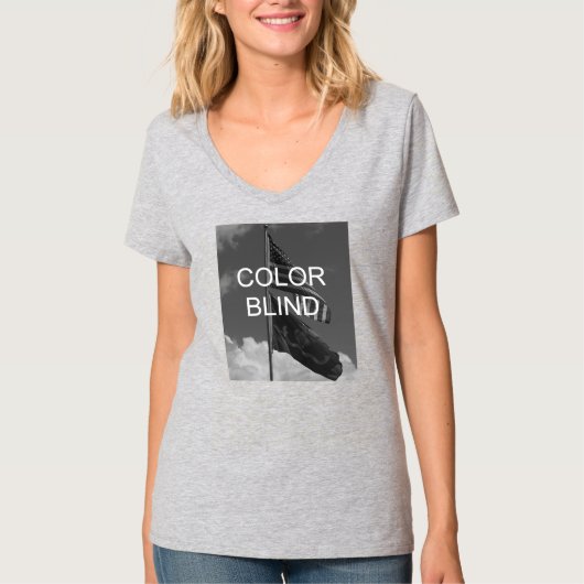 Kleur Blind grijswaardenvlaggen T-shirt (Voorkant)