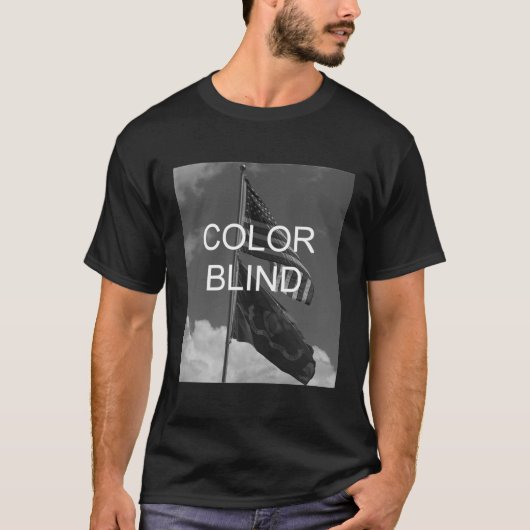 Kleur Blind grijswaardenvlaggen T-shirt (Voorkant)