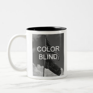 Kleur Blind grijswaardenvlaggen Tweekleurige Koffiemok