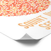 Kleur Blind T Shirt - Grappige Kleurenblindheid Te Poster (Hoek)