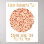 Kleur Blind T Shirt - Grappige Kleurenblindheid Te Poster (Voorkant)