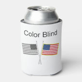 Kleur Blind twee vlaggen Blikjeskoeler (Blikje Voorkant)