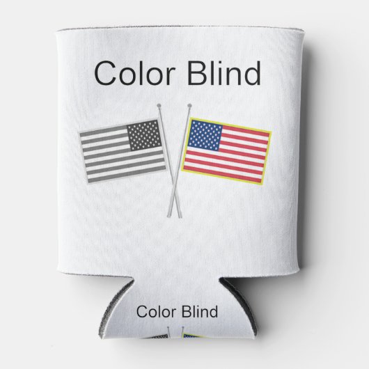 Kleur Blind twee vlaggen Blikjeskoeler (Voorkant)