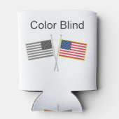 Kleur Blind twee vlaggen Blikjeskoeler (Achterkant)