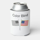 Kleur Blind twee vlaggen Blikjeskoeler (Blikje Achterkant)