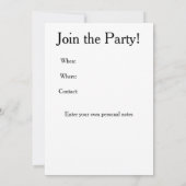 Kleur blinde gitaarpartijuitnodiging kaart (Achterkant)