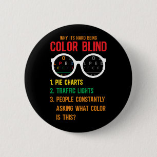 Kleur Blindness Test Oogbril Ronde Button 5,7 Cm