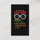 Kleur Blindness Test Oogbril Visitekaartje (Voorkant)
