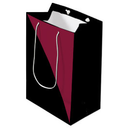 Kleur Block Gift Bag (Black & Berry Red) Medium Cadeauzakje