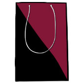 Kleur Block Gift Bag (Black & Berry Red) Medium Cadeauzakje (Voorkant)
