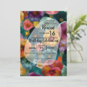 Kleur Bloei | Kleurrijk Bloemendesign Kaart (Staand voorkant)