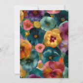 Kleur Bloei | Kleurrijk Bloemendesign Kaart (Achterkant)