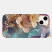 Kleur Bloemen Geborduurde Hoes- Mate iPhone Hoes (Achterkant (horizontaal))