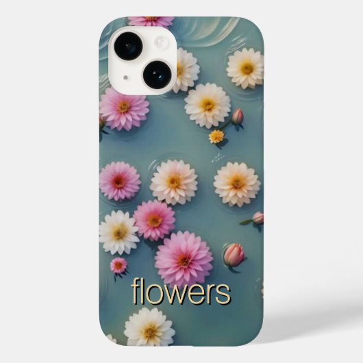Kleur Bloemen Monogrammed Hoesje- Mate iPhone Case (Achterkant)